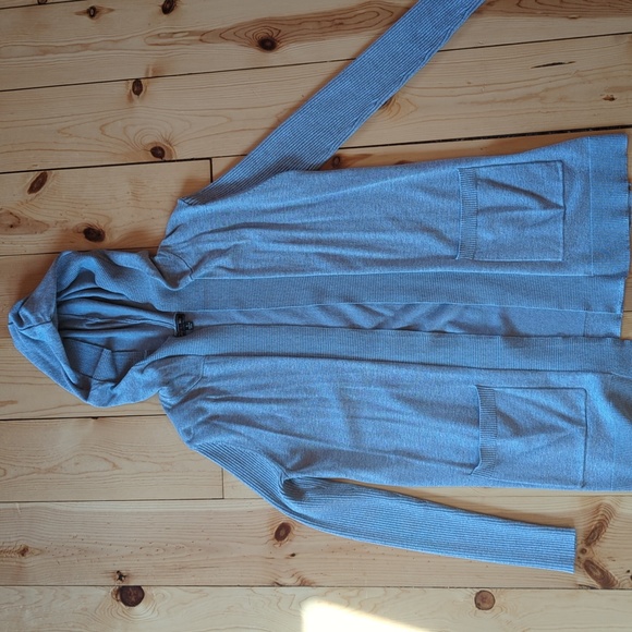 Hooded Cardigan - gray - Picture 2 of 4